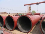 Rubber lined slurry pipes for tailings