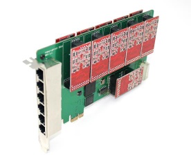 4/8/12/16/20/24 Port Asterisk FXO FXS PCI-E Card