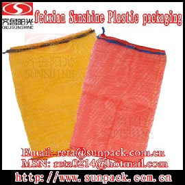 leno mesh bag with tubular woven