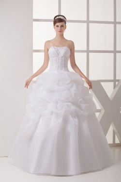 Wholesale - Charming Organza Lace Ball Gown Wedding Dress (ZJ1869)