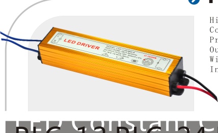 PLC-24 24W LED Constant Current/Voltage Converter with PF >0.92/>82% Efficiency - PLC-24