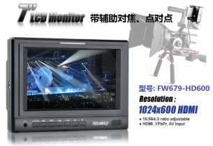 7 LCD HD-SDI Monitor with Component,AV,HDMI - FW679-HD