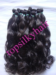 Hot sale Natural wavy Malaysian virgin hair wefts - MH-002