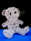 imitation crystal beaded Teddy bear 3D acrylic figurine - TG285