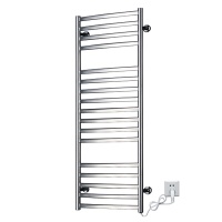 KMA66 Flat Stainless Steel Tube Luxury Electric Towel Warmer Bright Finish