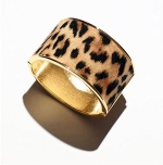 Fashion Luxury Noble Retro Leopard Metal Bangle Bracelet