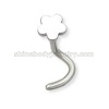 Steel Nose Ring With Flower
