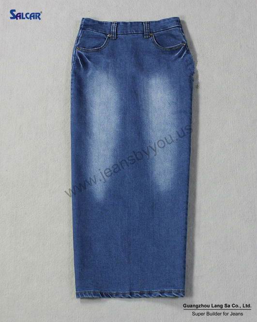 World Cowboy City d Jeans Manufacturer Stylish Women High waist vintage blue long denim Dress Ladies Cargo Straight Skirts