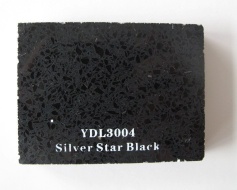 Quartz Stone for Countertop/Silver Star Black