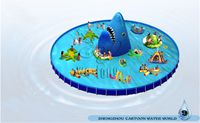 inflatable shark water park