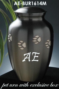 Brass Pet Urn (Solid Brass Pet Cremation Urn With Paws) !