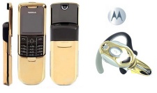 Nokia 8800 James Bond Gold Cellular Mobile Phones