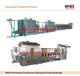 continuous dying and finshing machine