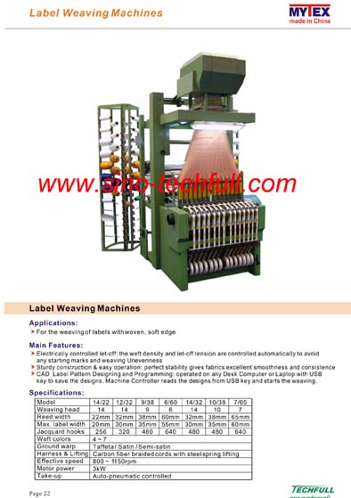 label weaving machine