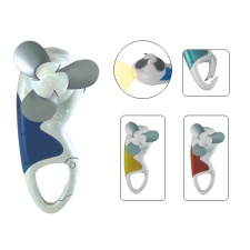 Function Carabiner Mini Fan With LED Light Torch Flashlight - TBC-2088