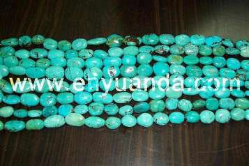 Turquoise oval beads