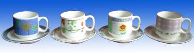 cups and saucers,