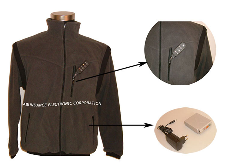 Battery heated fleece jacket