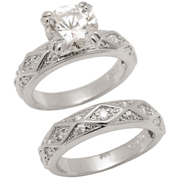 925 Sterling Silver Jewelry - Ring Set(R5527)