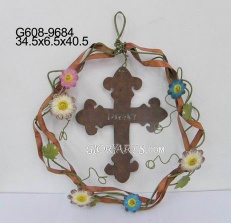 metal spring wreath - G608-9684