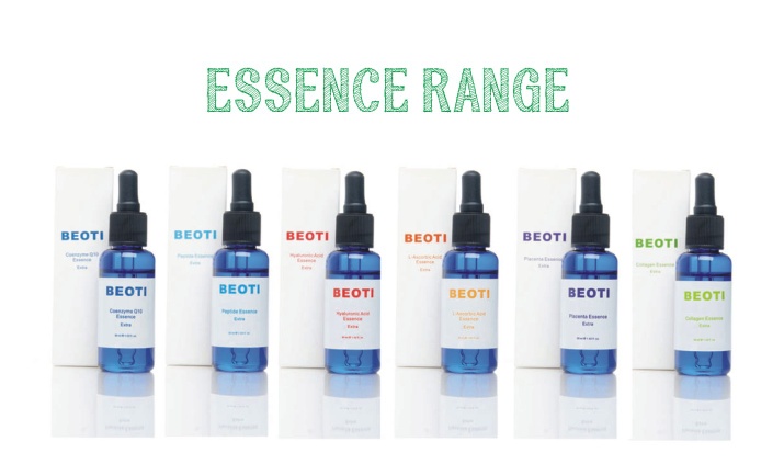 BEOTI Essence Range - Collagen, Placenta, L-Ascorbic Acid, Hyaluronic Acid, Peptide, Q10 Essence