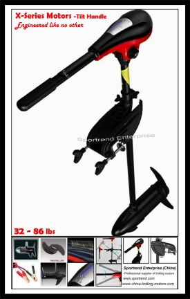 Electric Outboard Trolling Motors with New Tilt Handle