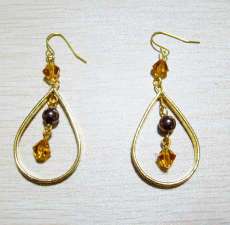 earring,alloy earring,glass earring, stone earring - F-ER00972,F-ER00970