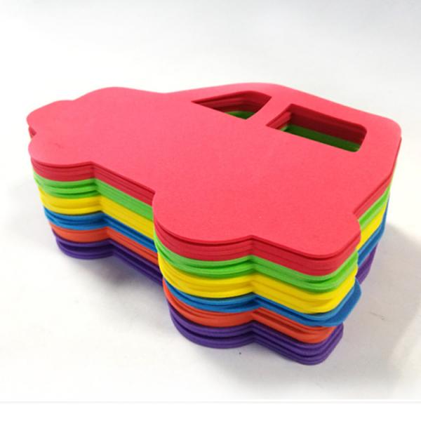 Colorful car shape craft sheet EVA foam shape